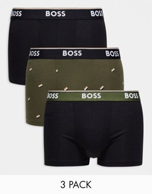 Boss Bodywear power 3 pack trunks in multi