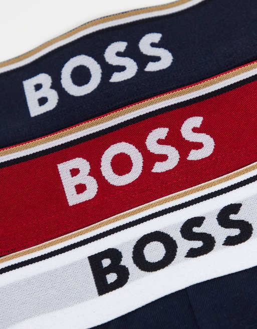 BOSS Bodywear – Power – 3er-Pack Boxerslips in Navy mit Kontrastbund, 3 von 4