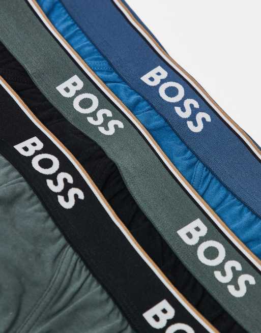 BOSS Bodywear – Power – 3er Pack Unterhosen in Schwarz, Grau und Blau, 2 von 3
