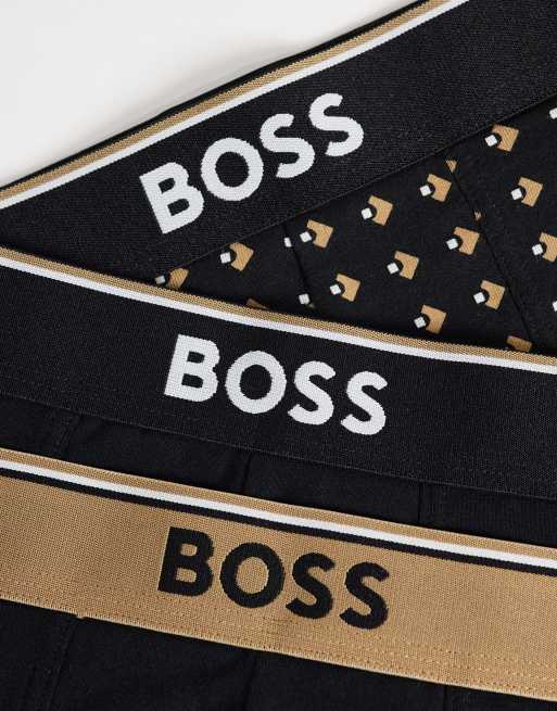 BOSS Bodywear – Power – 3er-Pack Unterhosen in Schwarz mit Logobund, 3 von 3