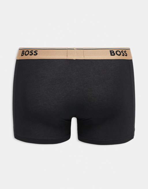 BOSS Bodywear – Power – 3er-Pack Unterhosen in Schwarz und Hellbraun, 2 von 3