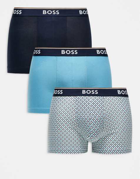 Boss Bodywear - Power - Confezione da 3 boxer aderenti blu e con motivo stampato - view 1