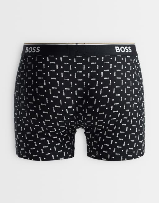 BOSS - Bodywear Power - Confezione da 3 boxer neri e kaki, 2 di 3