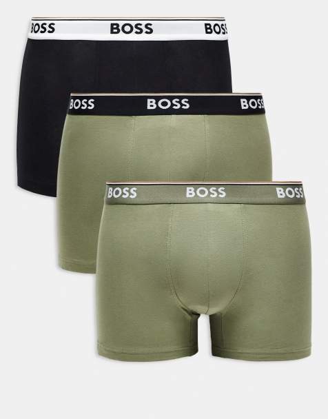 BOSS Bodywear - Power - Confezione da 3 boxer neri e verdi - view 1