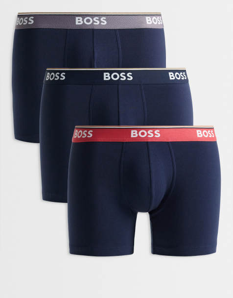 BOSS Bodywear – Power – Marinblå boxershorts med kontrastfärgat midjeband, 3-pack - view 1