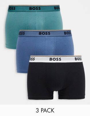 BOSS - Bodywear - Power - Set Van 3 Boxershorts In Diverse Kleuren | ASOS