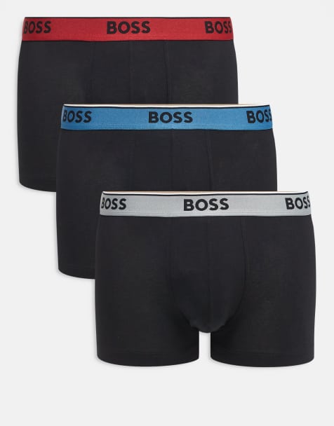 BOSS - Bodywear - Power - Set van 3 boxershorts in zwart met contrasterende tailleband - view 1