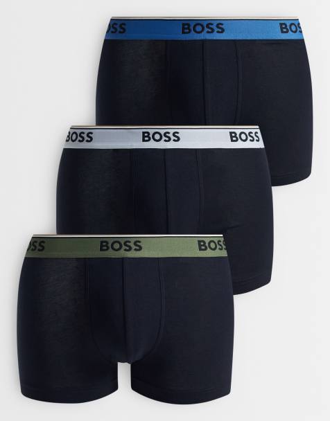 BOSS Bodywear – Power – Unterhosen in Schwarz mit farblich abgesetztem Logobund, 3er-Pack - view 1