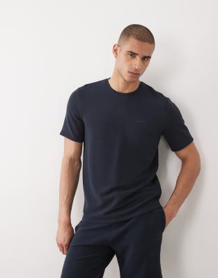 Boss Bodywear Rib Knit Lounge T-shirt In Multi