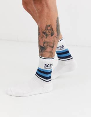 BOSS  Bodywear  Vita ribbade strumpor Vit