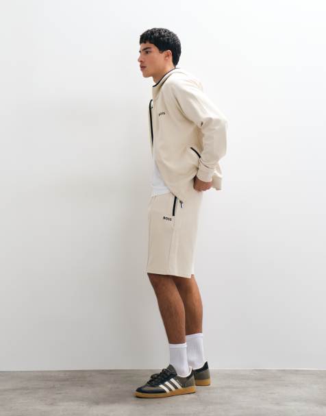 BOSS Bodywear Sense co-ord shorts in off white - view 1