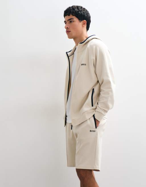 BOSS Bodywear Sense co-ord shorts in off white , 2 of 5