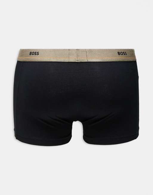 BOSS - Bodywear - Set van 5 boxershorts met logo op de tailleband in multi, 3 van 3