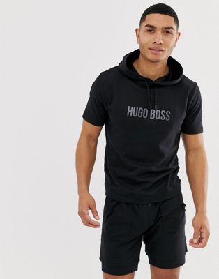 BOSS Bodywear short sleeve logo hoodie 