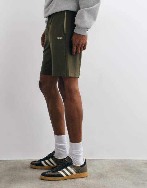 BOSS Bodywear shorts i sæt med logoprint i khaki - view 1