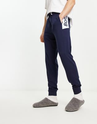 side logo sweatpants in navy