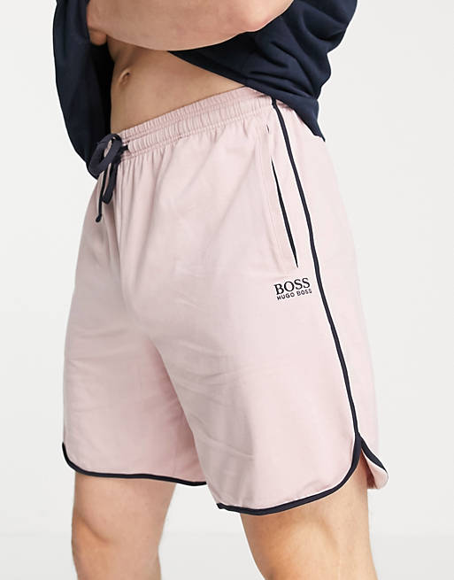  BOSS Bodywear small logo shorts in light pink 
