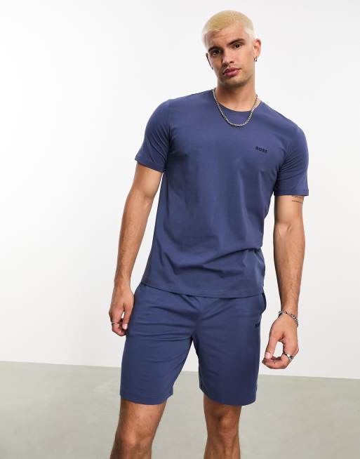 BOSS Bodywear small logo t-shirt in blue 