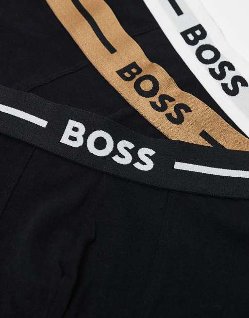 BOSS Bodywear - Sorte boksershorts i pakke med 3 par, 2 af 3