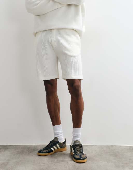 BOSS Bodywear Structure co-ord shorts i råhvid, 2 af 5