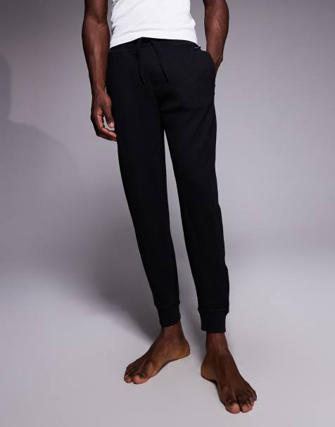BOSS Bodywear structure lounge joggers in black