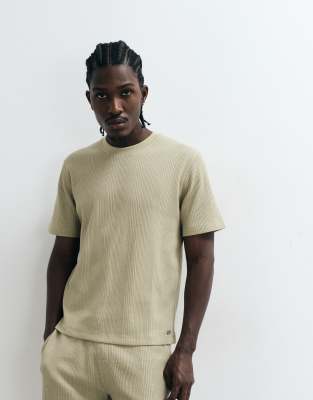 Boss Bodywear Structure T-shirt In Green