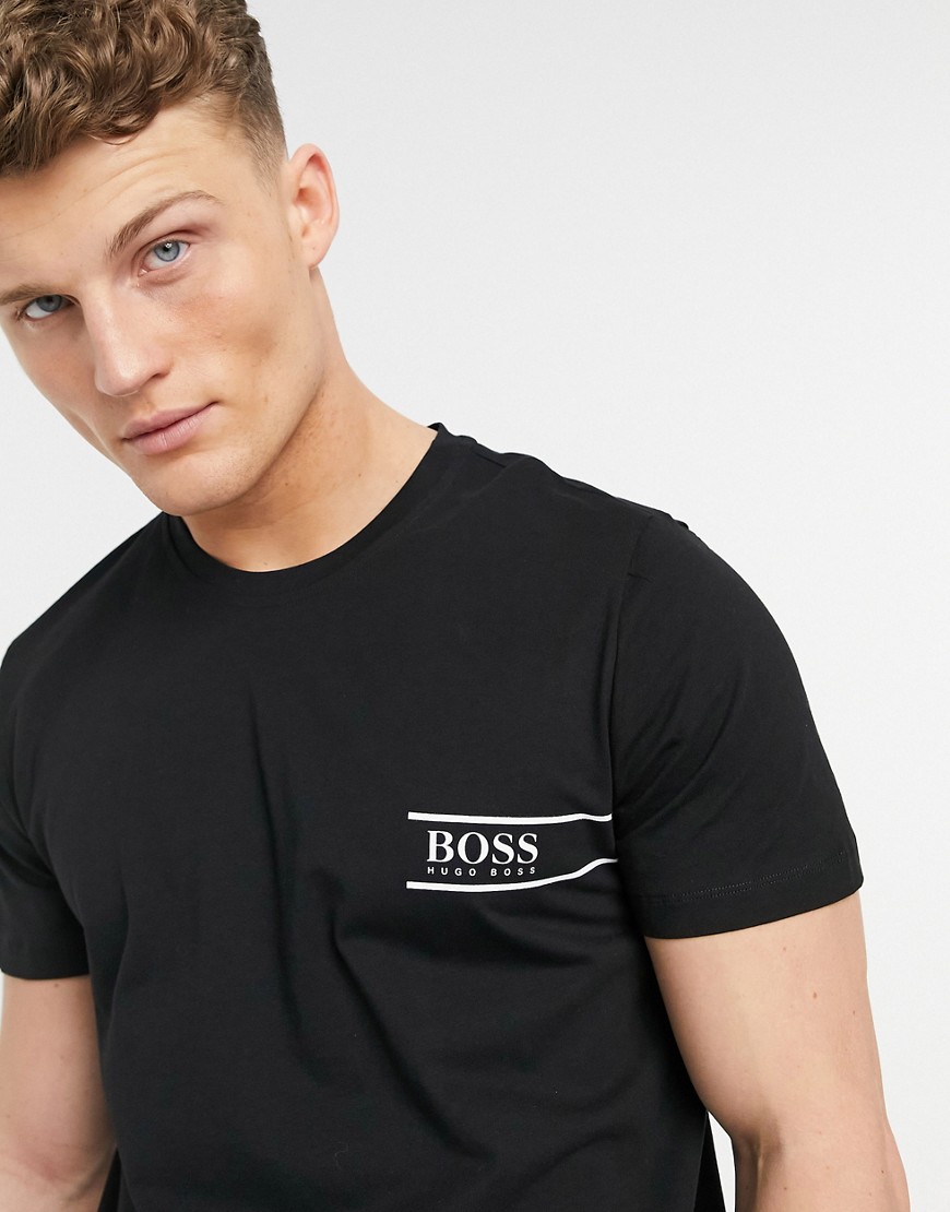 BOSS – Bodywear – Svart t-shirt med bröstlogga