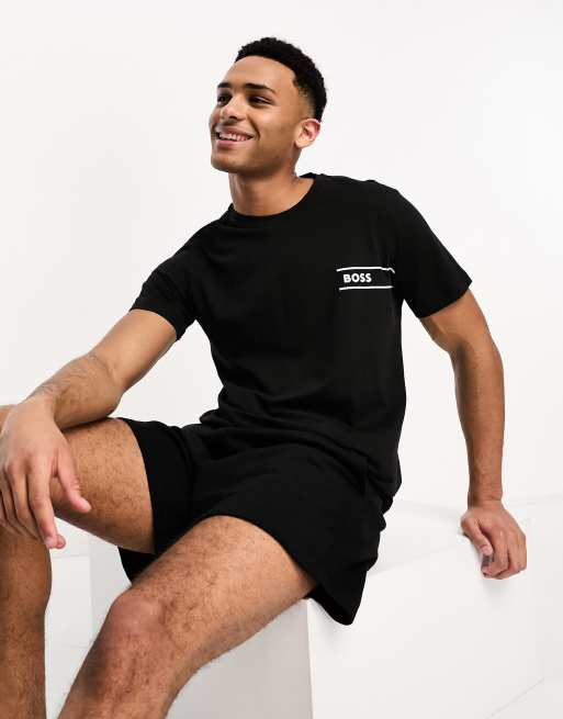 BOSS – Bodywear – Svart t-shirt med logga