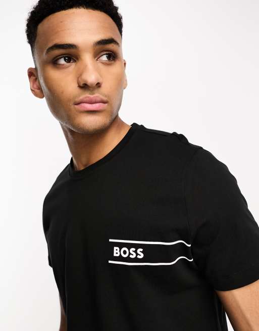 BOSS – Bodywear – Svart t-shirt med logga, 4 av 4