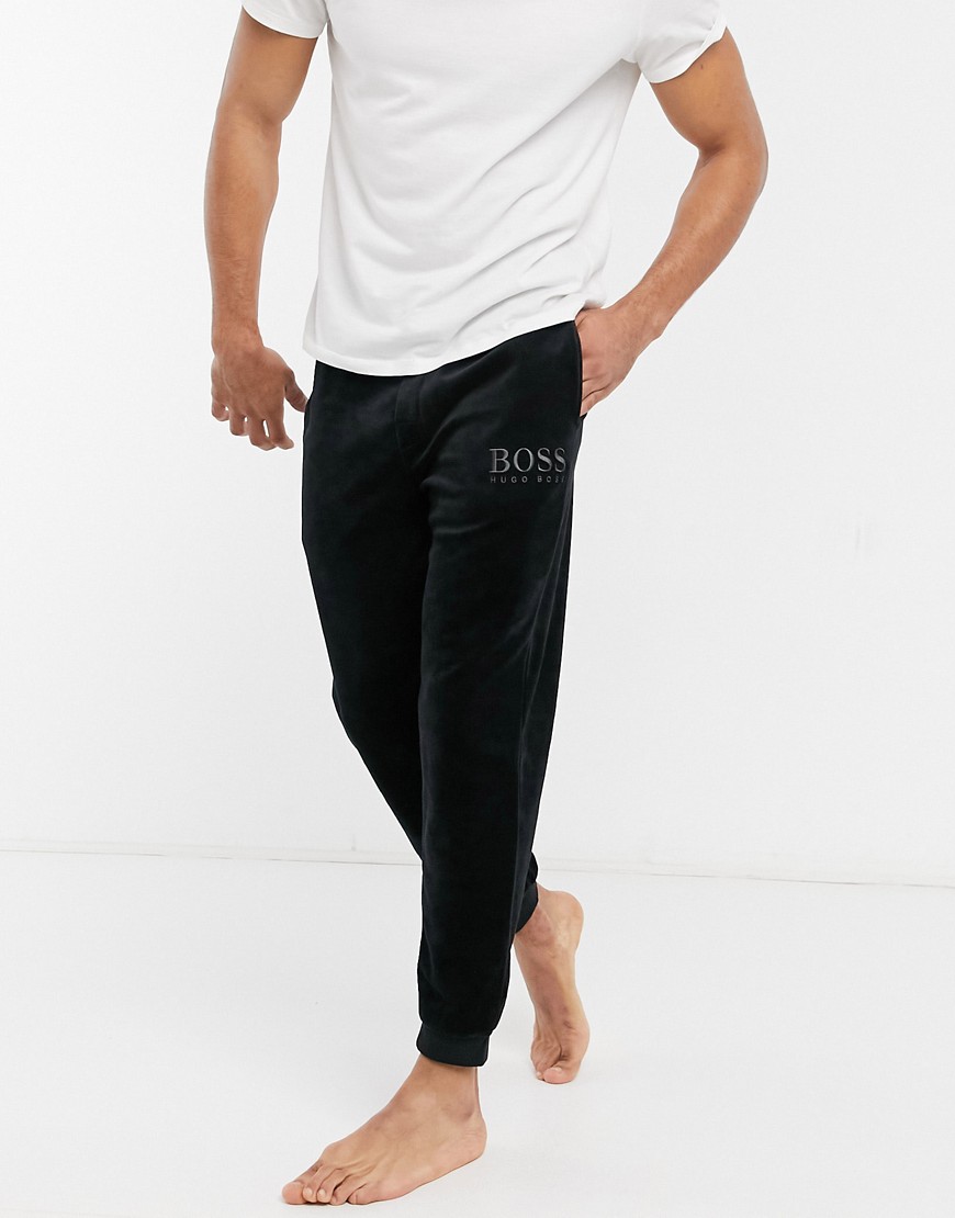 BOSS – Bodywear – Svarta mjukisbyxor med logga