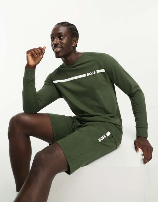 Hugo boss khaki on sale sweatshirt