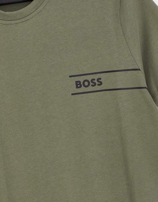 BOSS Bodywear – T-Shirt in Khaki, 4 von 4
