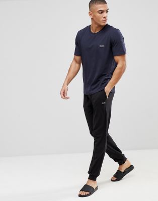boss bodywear crew neck tracksuit navy