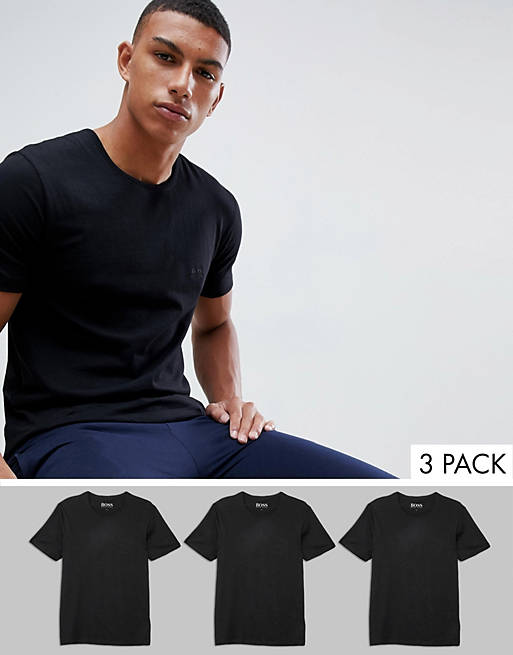 BOSS – Bodywear – T-shirt med rund halsringning i 3-pack