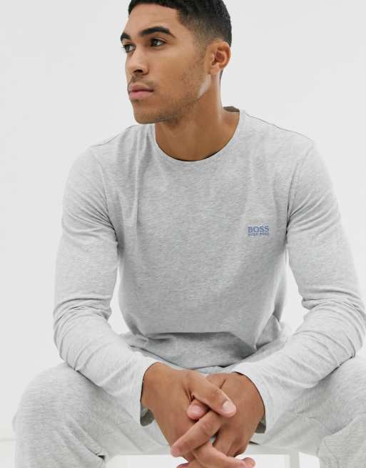 BOSS bodywear - Trainingspak met logo in grijs, 2 van 4