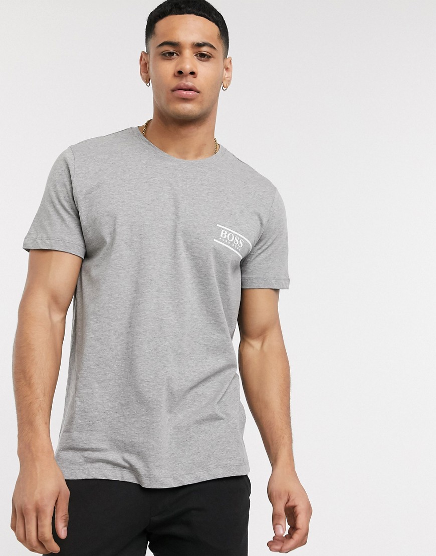 BOSS bodywear - T-shirt met logo in grijs
