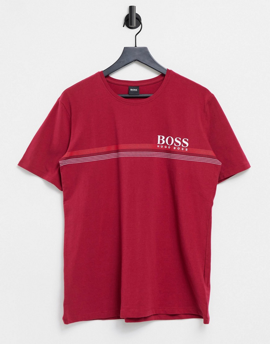 BOSS - Bodywear - T-shirt met logo in rood