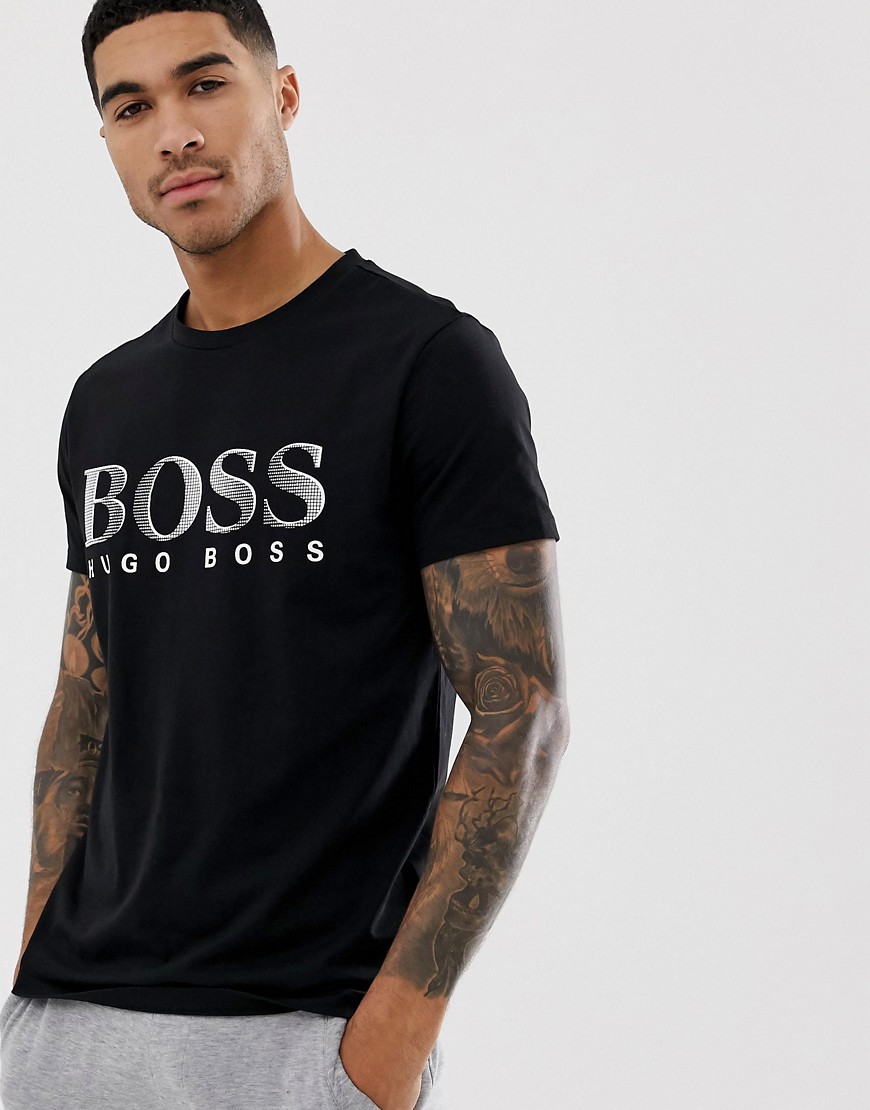 BOSS - bodywear - T-shirt met logo in zwart