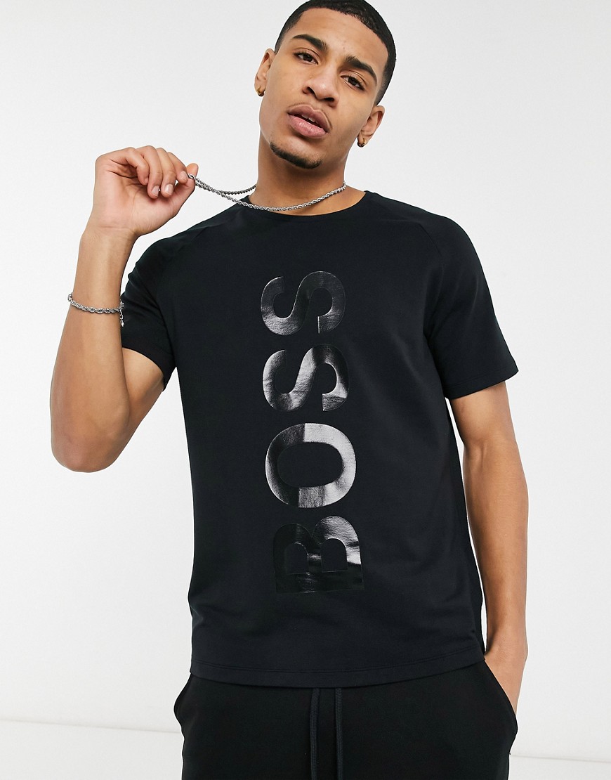 BOSS - bodywear - T-shirt met logo in zwart-Wit