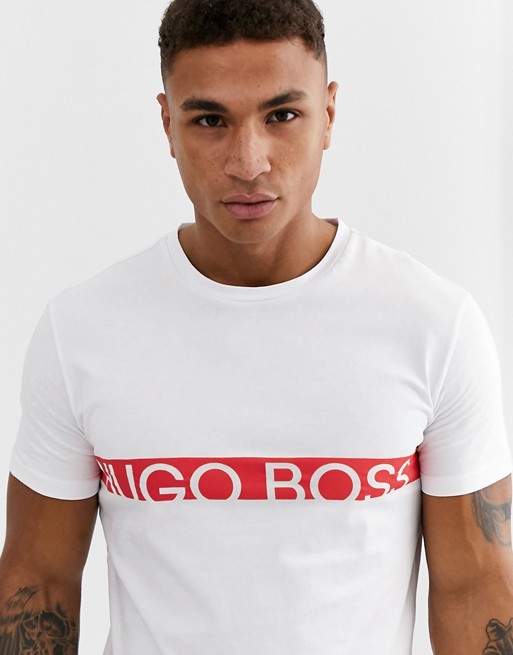 BOSS bodywear t-shirt with logo in white