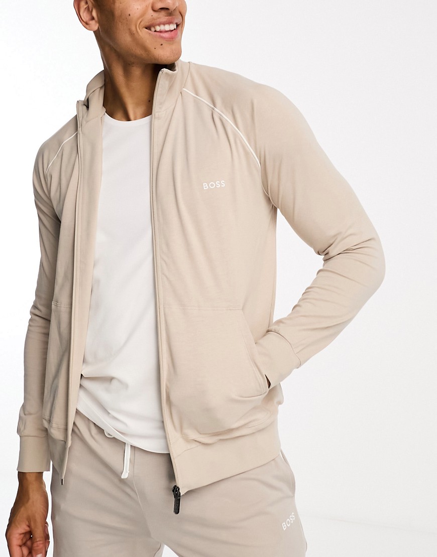 tracksuit jacket in stone-Neutral