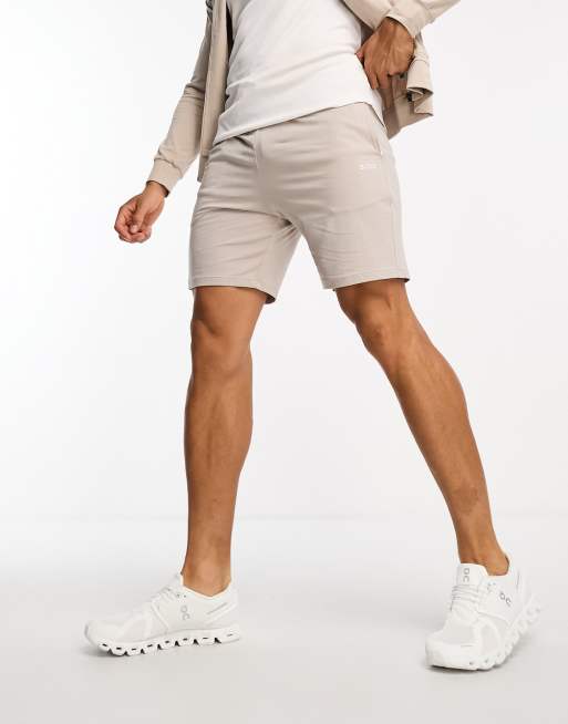 Boss Bodywear tracksuit shorts in stone