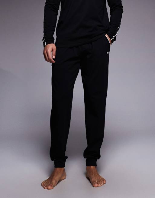 BOSS Bodywear unique co-ord lounge joggers in black, 2 of 5