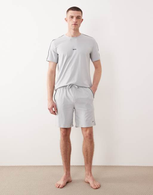 Boss Bodywear Unique co-ord lounge shorts in grey, 2 of 5