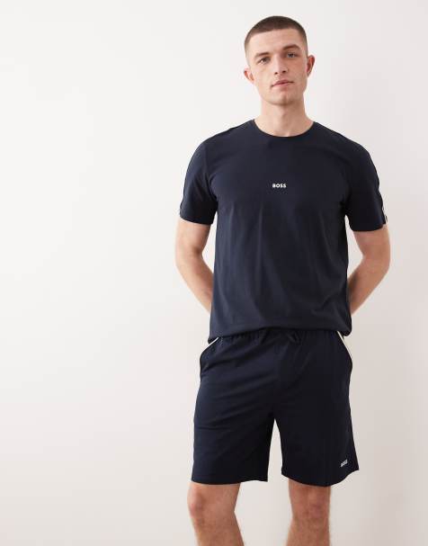 Boss Bodywear Unique co-ord lounge shorts in navy - view 1