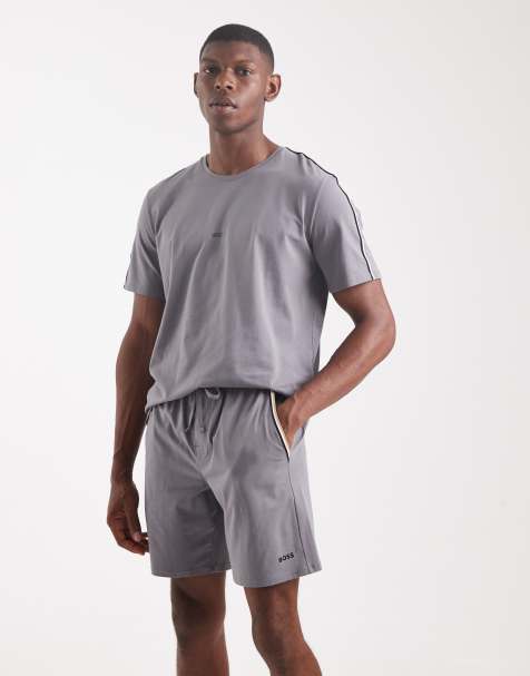 BOSS Bodywear unique lounge shorts in grey (part of a set) - view 1