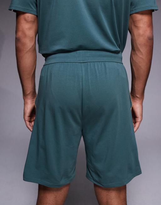 BOSS - Bodywear - Unique - Loungeshort in donkergroen, deel van co-ord set, 5 van 5