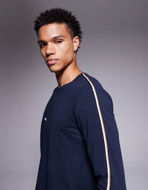 BOSS Bodywear - Unique - Maglietta a maniche lunghe blu navy da casa, 4 di 5