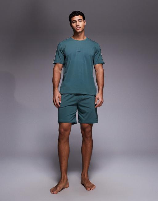BOSS Bodywear - Unique - Mørkegrøn lounge-T-shirt - Del af sæt, 2 af 5