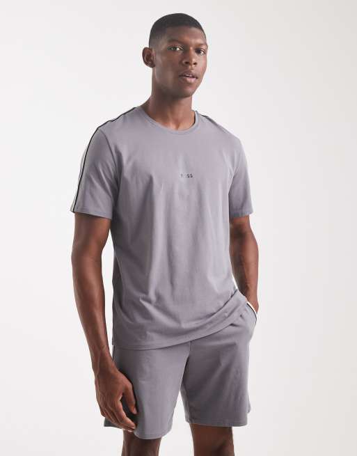 BOSS Bodywear – Unique – Szary T-shirt domowy, część zestawu